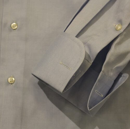 Blue Pinpoint French Cuff