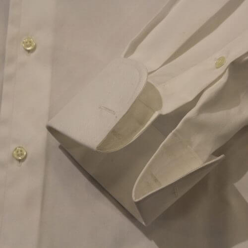 White Pinpoint French Cuff
