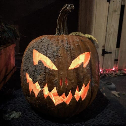 Carved pumpkin for Halloween