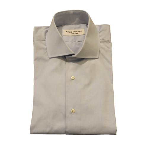 Blue Semi Spread Plain Cuff Oxford