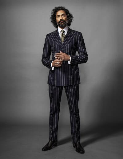 chalk strip suit, angel heart