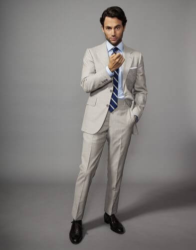 Penn Badgley ,fresco, cool wool, summer weight