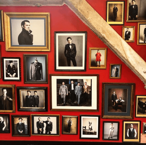 Photo wall of past projects