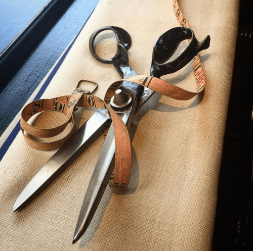 Scissors and a measuring tape