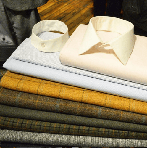 Display of fabrics and collars