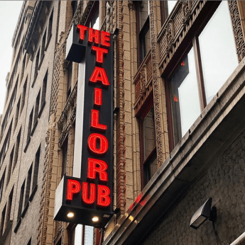 The Tailor Pub sign