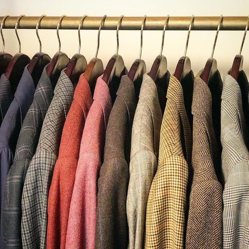 Suit jackets hanging up