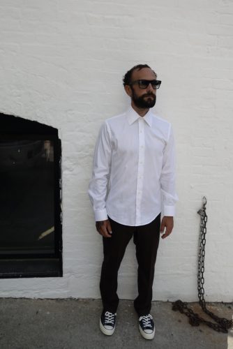 White Pinpoint Oxford Point collar shirt