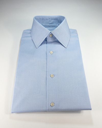 Light blue Pinpoint Oxford Point collar shirt