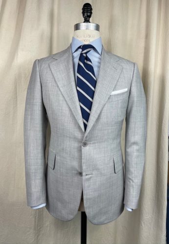Gray suit jacket