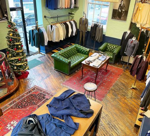 High view of inside the store area