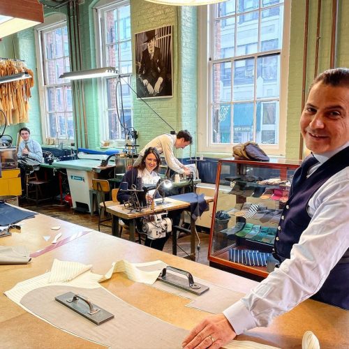 Tailors at work in the store