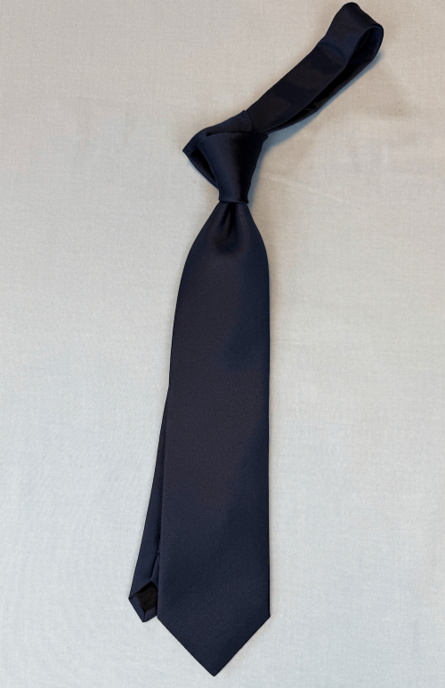 Navy Silk Faille Tie